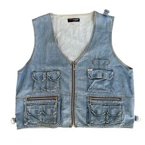 Guess Denim Cargo Vest